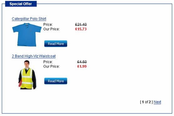 Figure 1.8.1: Special Offers Block