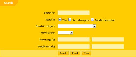 Figure 1.9.2: Advanced search, loaded from link on simple search block