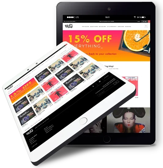 Life of Vinyl website on a tablet