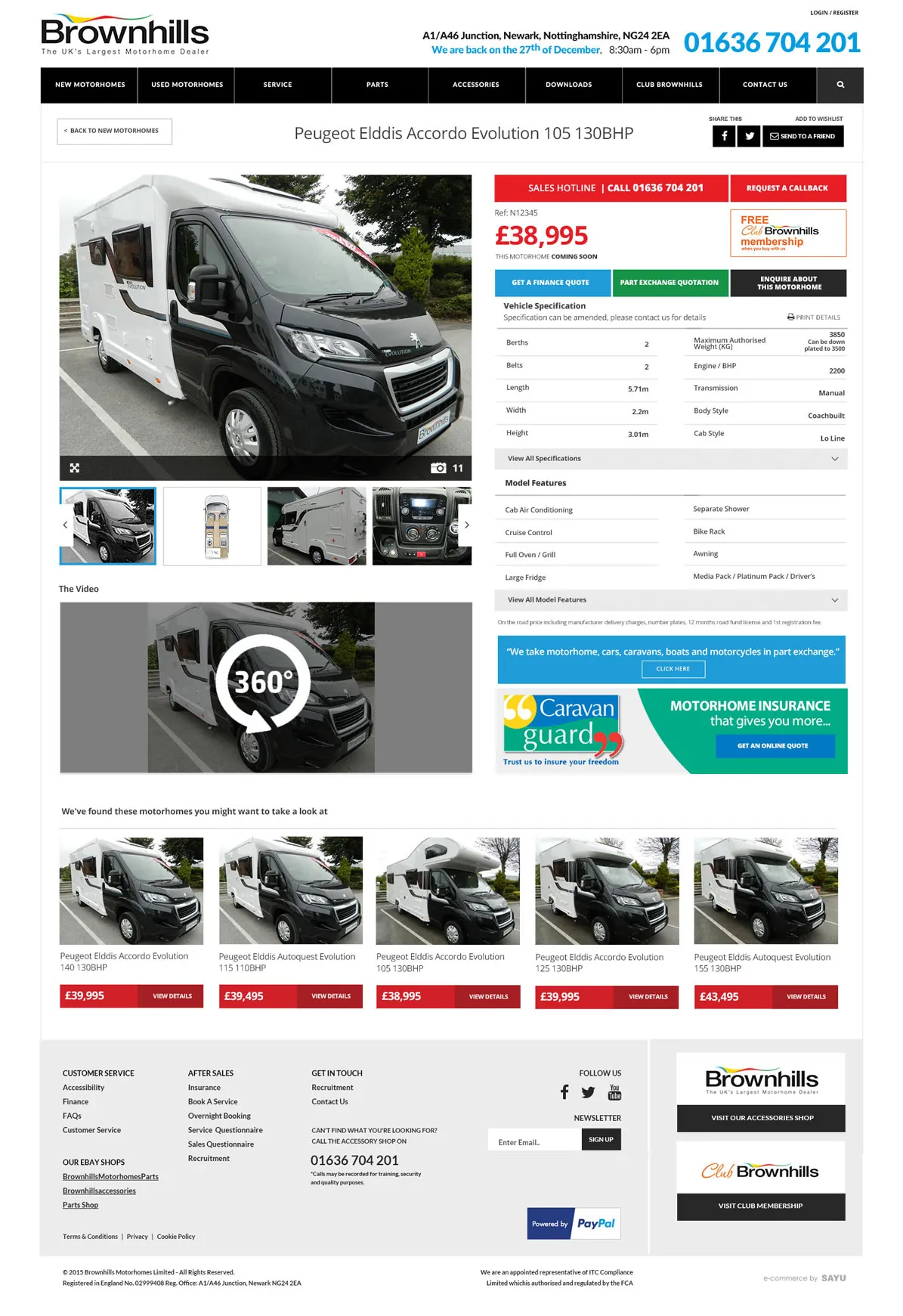 Brownhills website: details page