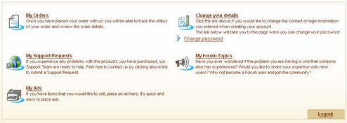 Figure 2.6.1: The user home page